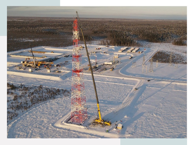 Мачты связи в Тихорецке