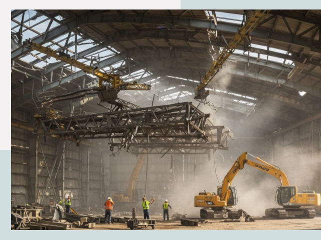 Демонтаж ангаров в Тихорецке от 618 руб. за м²